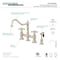 Kingston Brass KS3276AXBS Restoration 8" Bridge Kitchen Faucet W/ Sprayer, Nickel KS3276AXBS - alternate 5